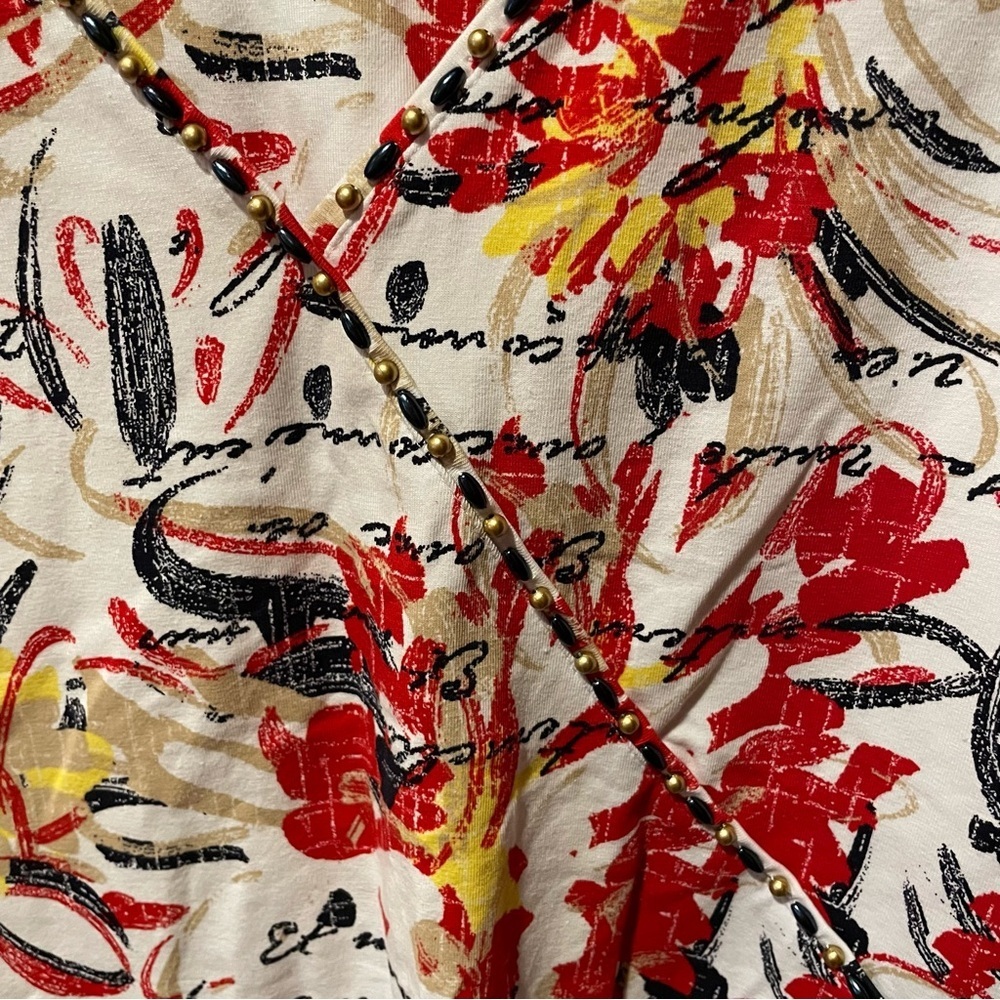 Ruby Red “Shore Thing” women’s multi color top NWT size 1x - Picture 3 of 11